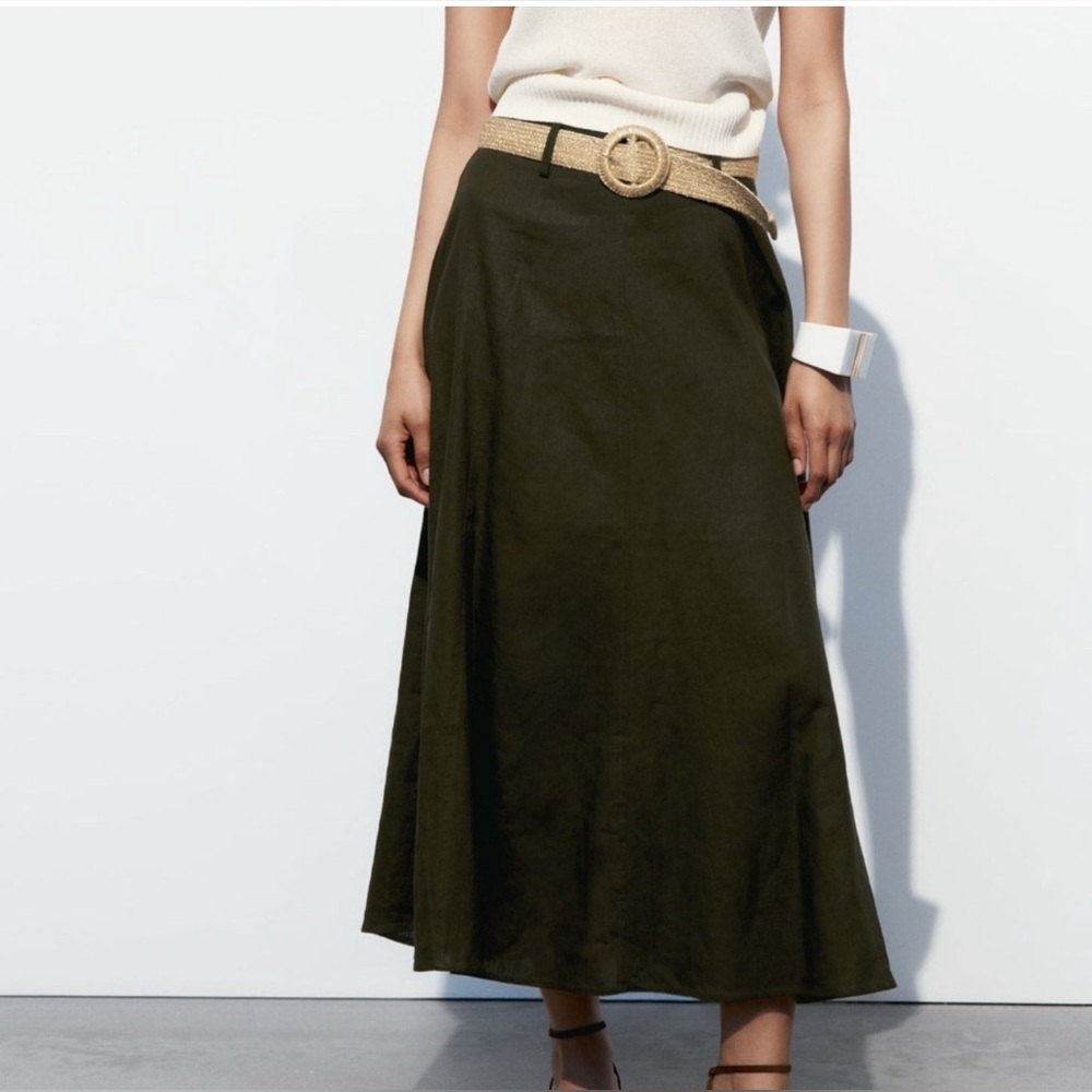 Zara Long Skirt Linen Fabric